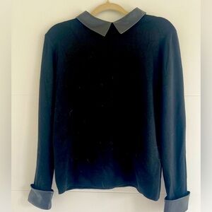 Black collared shirt